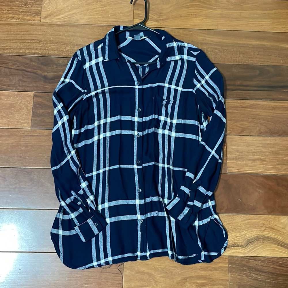 Old Navy tunic length flannel
